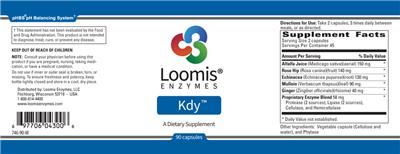 Photo of the Loomis Enzymes Kdy label
