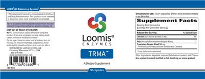 Photo of the Loomis Enzymes TRMA label