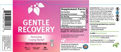 Photo of the Mountain Meadow Herbs Gentle Recovery label