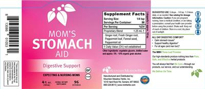Photo of the Mountain Meadow Herbs Mom's Stomach Aid label