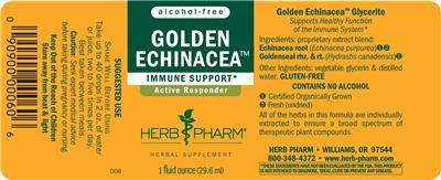Photo of the Herb Pharm Golden Echinacea Alcohol-Free label