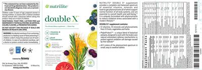 Photo of the Nutrilite Double X label