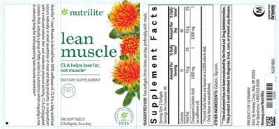 Photo of the Nutrilite Lean Muscle label