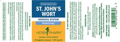 Photo of the Herb Pharm St. John's Wort label