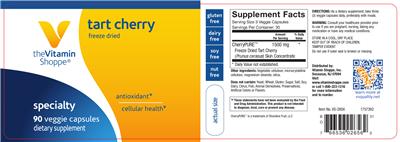 Photo of the The Vitamin Shoppe Tart Cherry label