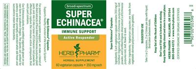 Photo of the Herb Pharm Super Echinacea label