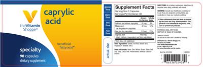 Photo of the The Vitamin Shoppe Caprylic Acid label
