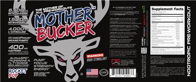 Photo of the Bucked Up Mother Bucker Rocket Pop label
