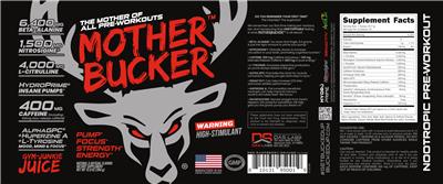 Photo of the Bucked Up Mother Bucker Gym-Junkie Juice label