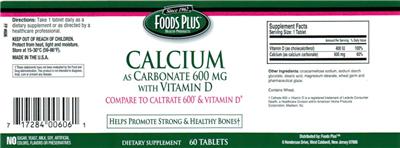 Calcium as Carbonate 600 mg with Vitamin D