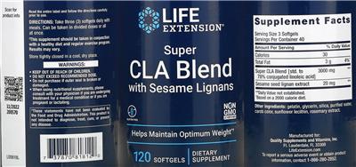 Photo of the Life Extension Super CLA Blend label