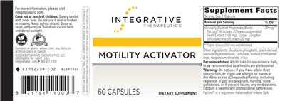Photo of the Integrative Therapeutics Motility Activator label
