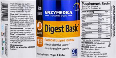 Photo of the Enzymedica Digest Basic label