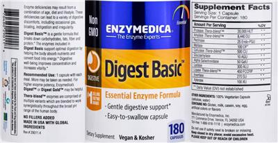 Photo of the Enzymedica Digest Basic label