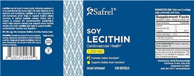 Photo of the Safrel Soy Lecithin 1200 mg label