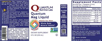 Photo of the Quantum Nutrition Labs Quantum Mag Liquid label
