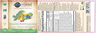 Photo of the Garden of Life MyKind Organics Organic Plant Calcium label