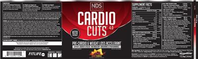 Photo of the NDS Nutrition Cardio Cuts 4.0 Miami Sunrise label