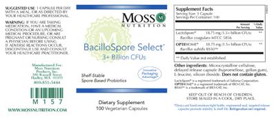 Label of BacilloSpore Select
