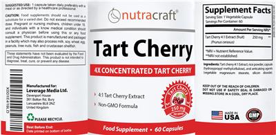 Photo of the Nutracraft Tart Cherry label