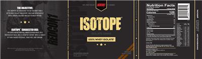 Photo of the Redcon1 Isotope label