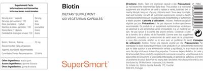 Photo of the SuperSmart Biotin label