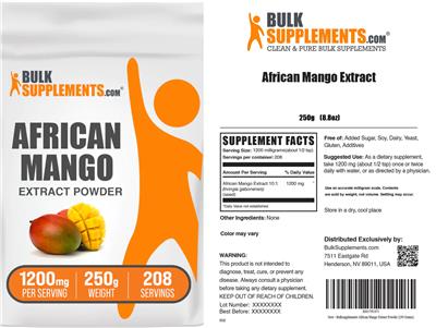 Photo of the BulkSupplements.com African Mango Extract label