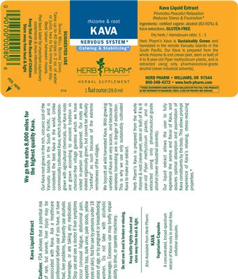 Photo of the Herb Pharm Kava label