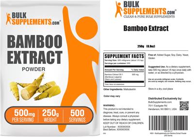 Photo of the BulkSupplements.com Bamboo Extract Powder 500 mg label