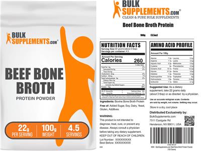 Beef Bone Broth Protein Powder 22 g