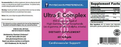 Photo of the Physician's Preference Ultra E Complex label