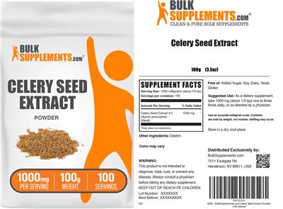 Photo of the BulkSupplements.com Celery Seed Extract label