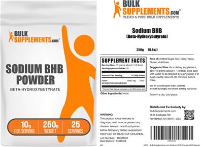 Photo of the BulkSupplements.com Sodium BHB label