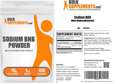 Photo of the BulkSupplements.com Sodium BHB label