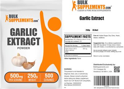 Photo of the BulkSupplements.com Garlic Extract label