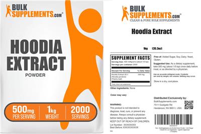 Photo of the BulkSupplements.com Hoodia Extract label