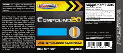 Photo of the USPlabs Compound20 label