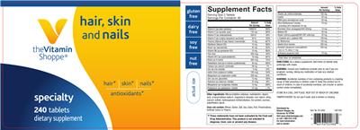 Photo of the The Vitamin Shoppe Hair, Skin And Nails label