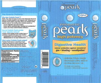 Photo of the Enzymatic Therapy Probiotic Pearls High Potency label