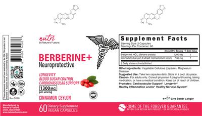 Photo of the Nutri by Nature's Fusions Berberine+ label