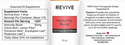 Photo of the Revive Immunity Boost label