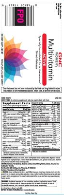 Photo of the GNC Women's Multivitamin Active label