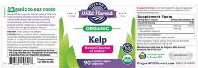 Photo of the Oregon's Wild Harvest Kelp label
