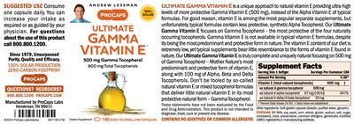 Ultimate Gamma Vitamin E