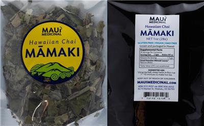 Photo of the Maui Medicinal Hawaiian Chai Mamaki label