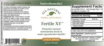 Photo of the Native Remedies Fertile XY label