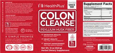 Photo of the Health Plus Colon Cleanse label