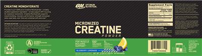 Micronized Creatine Powder Blueberry Lemonade