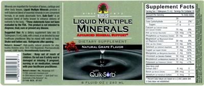 Liquid Multiple Minerals Natural Grape Flavor