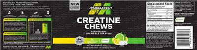 Photo of the MuscleTech Creatine Chews Citrus Burst label